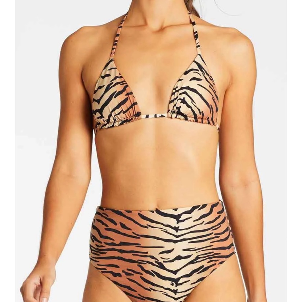 Vitamin A EcoLux Barcelona High Waist Bikini Bottom in Ziva